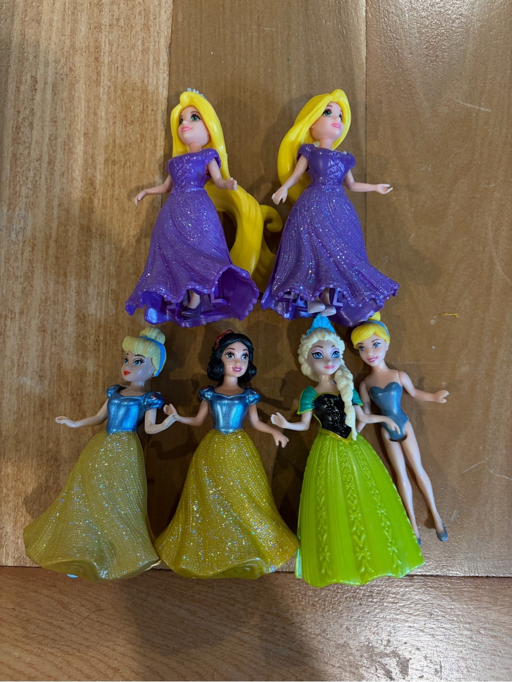 Disney Mini Princess Dolls Set in Purple, Yellow, Green and Blue